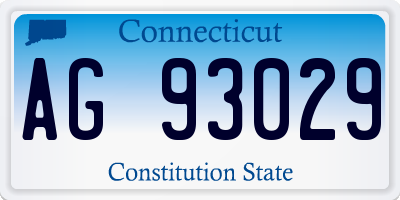 CT license plate AG93029