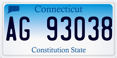 CT license plate AG93038