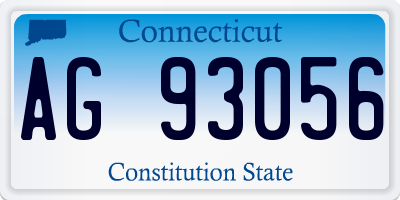 CT license plate AG93056