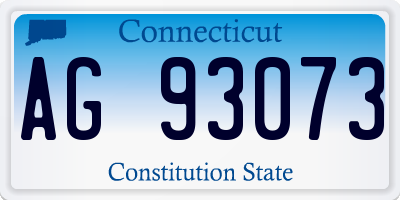 CT license plate AG93073