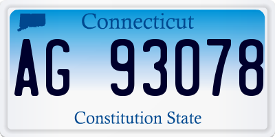 CT license plate AG93078