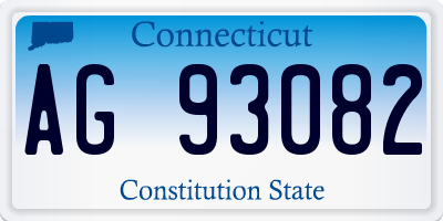 CT license plate AG93082