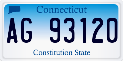 CT license plate AG93120