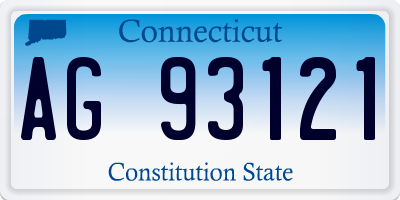 CT license plate AG93121