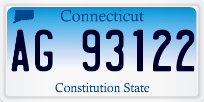 CT license plate AG93122