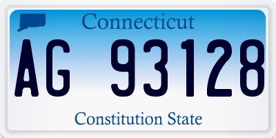 CT license plate AG93128