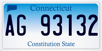 CT license plate AG93132