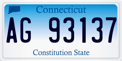 CT license plate AG93137