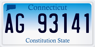CT license plate AG93141