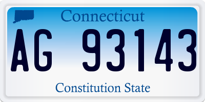 CT license plate AG93143