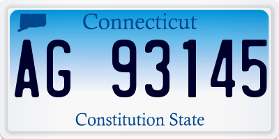 CT license plate AG93145