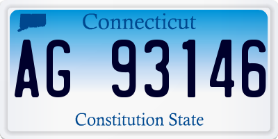 CT license plate AG93146
