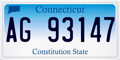 CT license plate AG93147