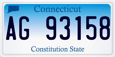 CT license plate AG93158
