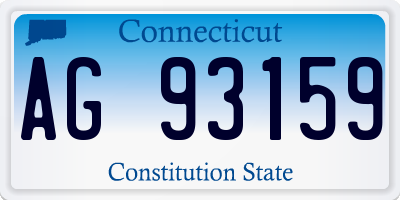 CT license plate AG93159