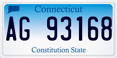 CT license plate AG93168