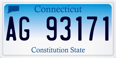 CT license plate AG93171