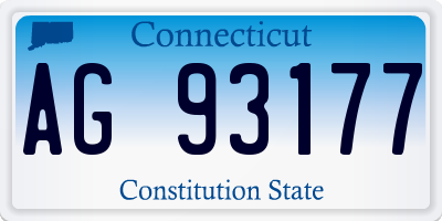 CT license plate AG93177