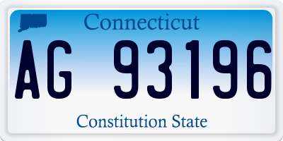 CT license plate AG93196