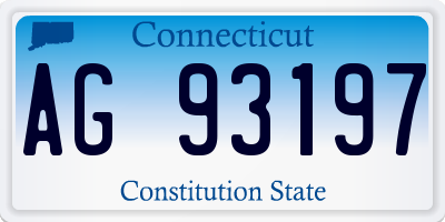 CT license plate AG93197