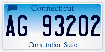 CT license plate AG93202