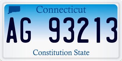 CT license plate AG93213