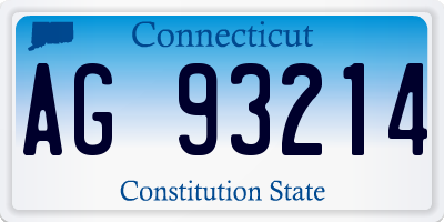 CT license plate AG93214