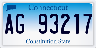 CT license plate AG93217