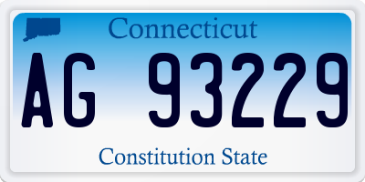 CT license plate AG93229