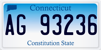 CT license plate AG93236