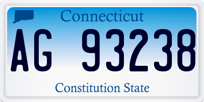 CT license plate AG93238