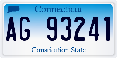 CT license plate AG93241