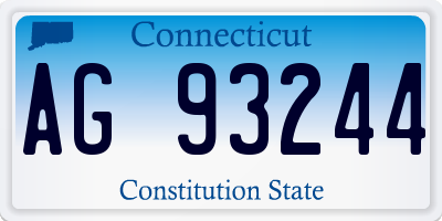 CT license plate AG93244