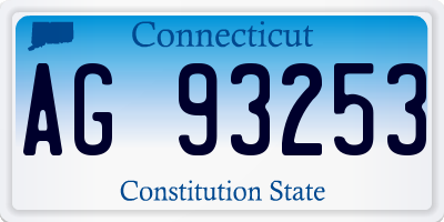 CT license plate AG93253