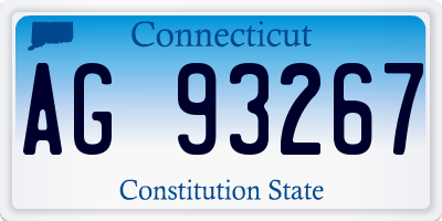 CT license plate AG93267