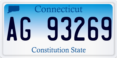 CT license plate AG93269
