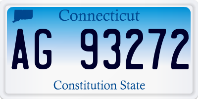 CT license plate AG93272