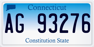 CT license plate AG93276