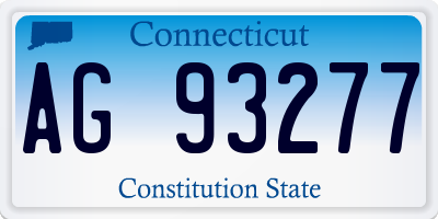 CT license plate AG93277