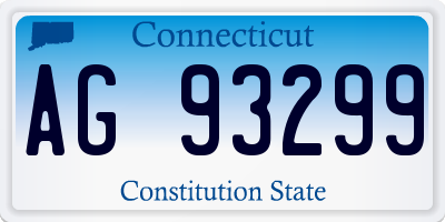CT license plate AG93299