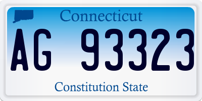 CT license plate AG93323