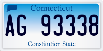 CT license plate AG93338