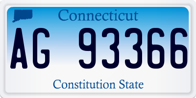 CT license plate AG93366