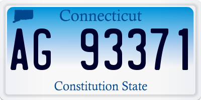 CT license plate AG93371