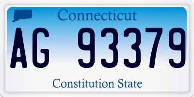 CT license plate AG93379