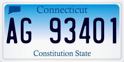 CT license plate AG93401