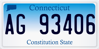 CT license plate AG93406