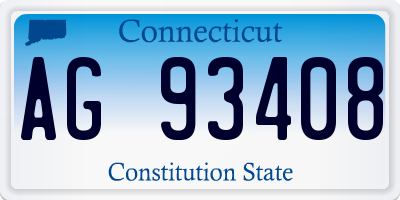 CT license plate AG93408