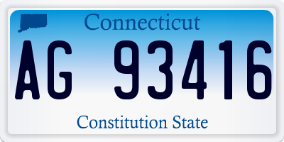 CT license plate AG93416