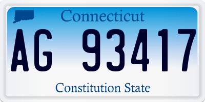 CT license plate AG93417